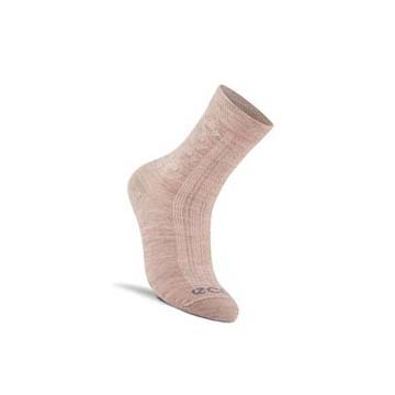 Women's Ecco Casual Short-Crew Socks Brown | Canada 418AHK